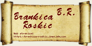 Brankica Roškić vizit kartica